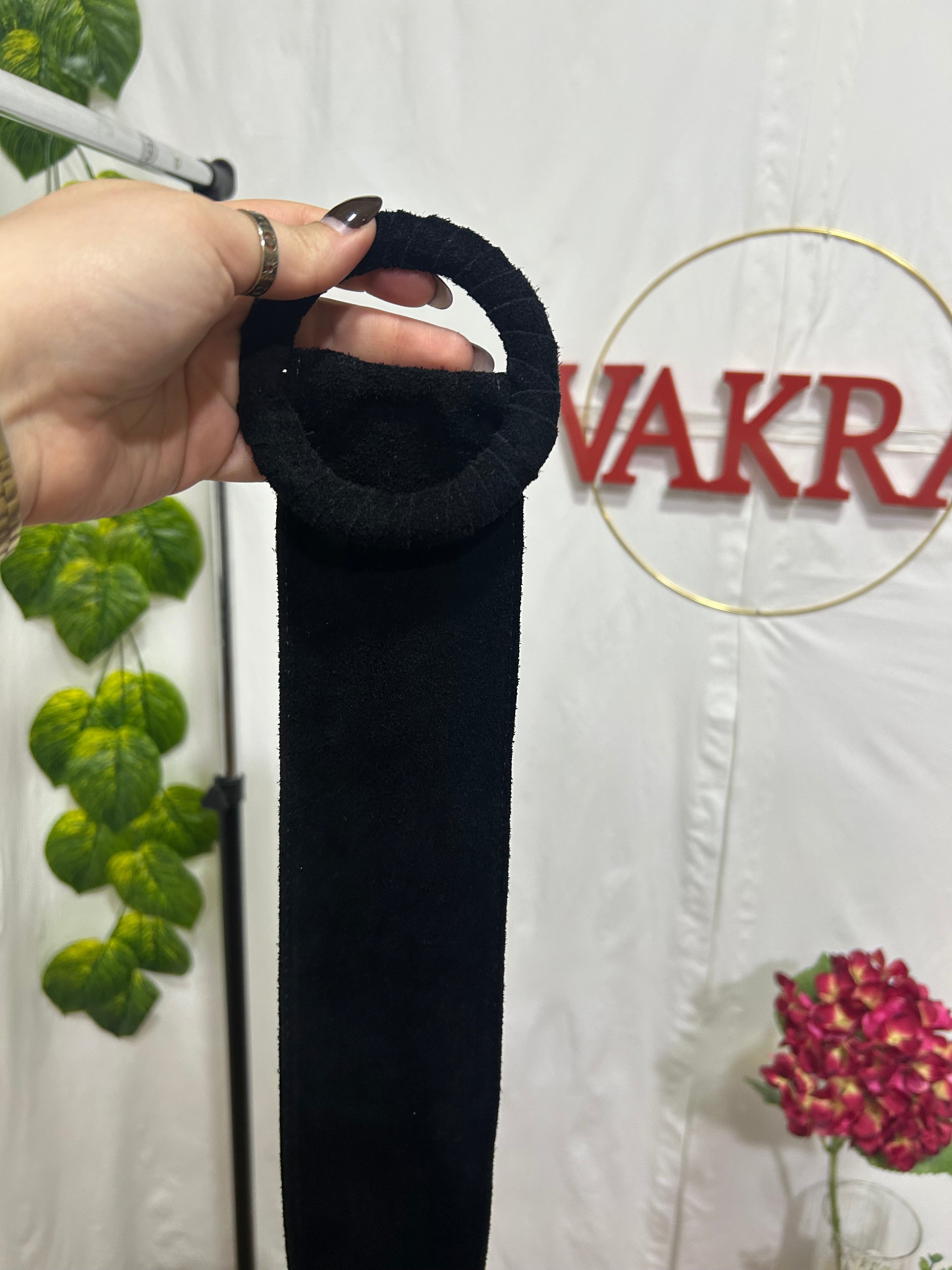 Cinturón piel negro