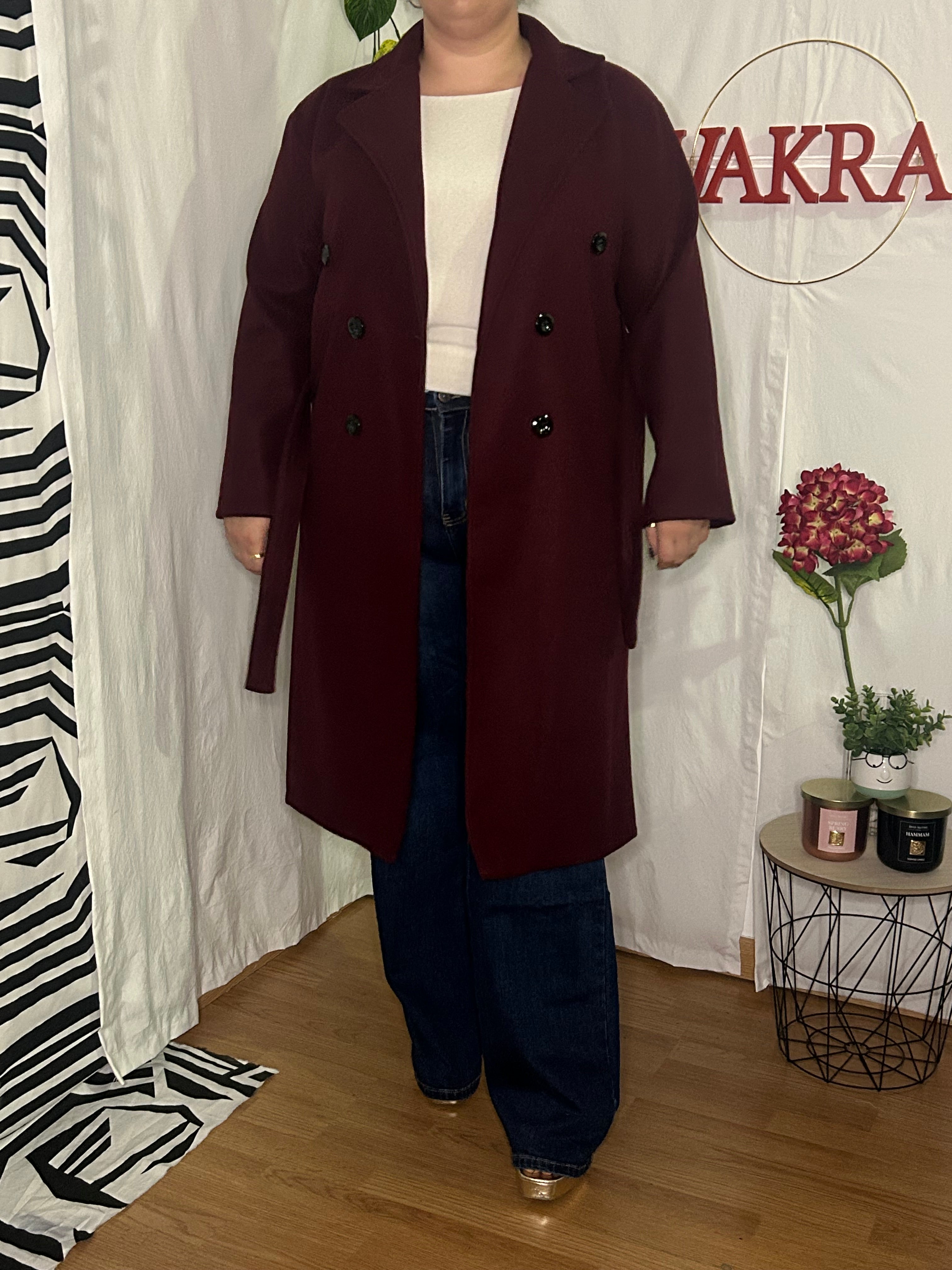 Abrigo de paño largo