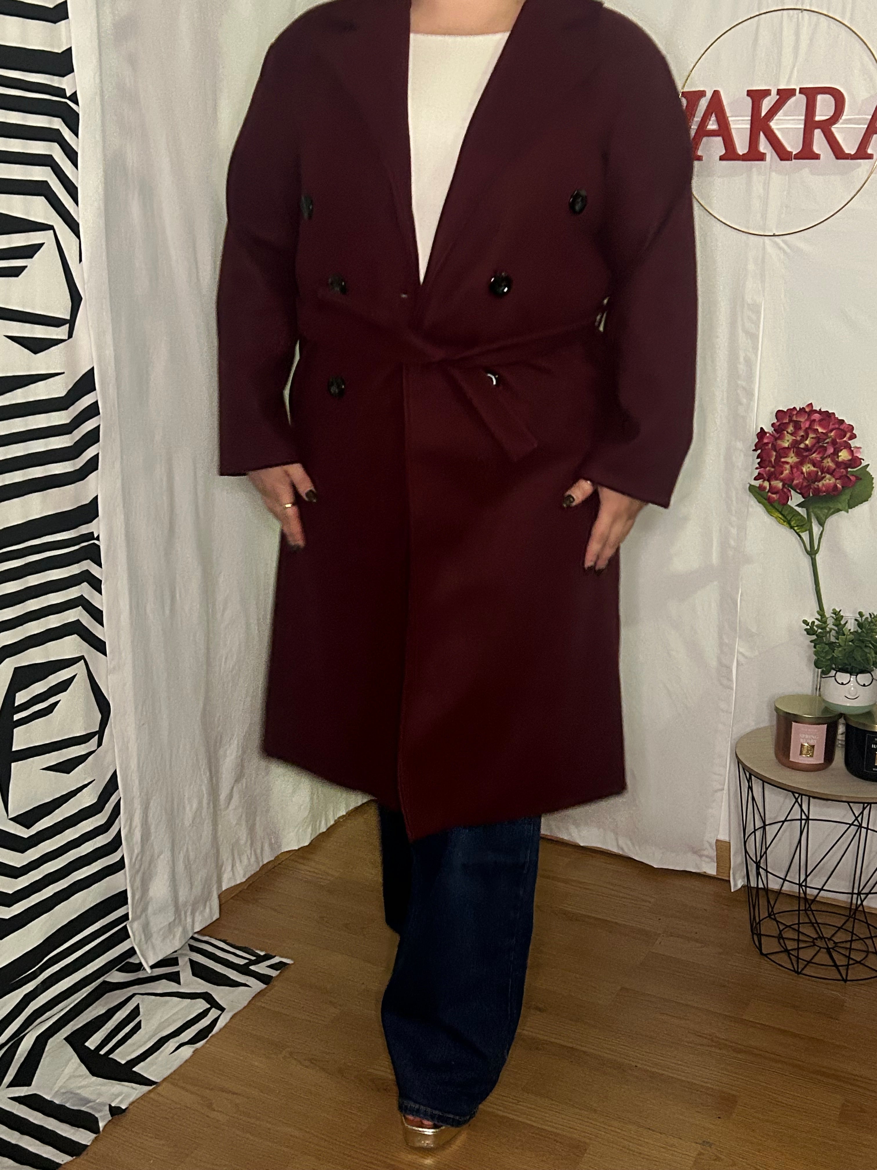 Abrigo de paño largo