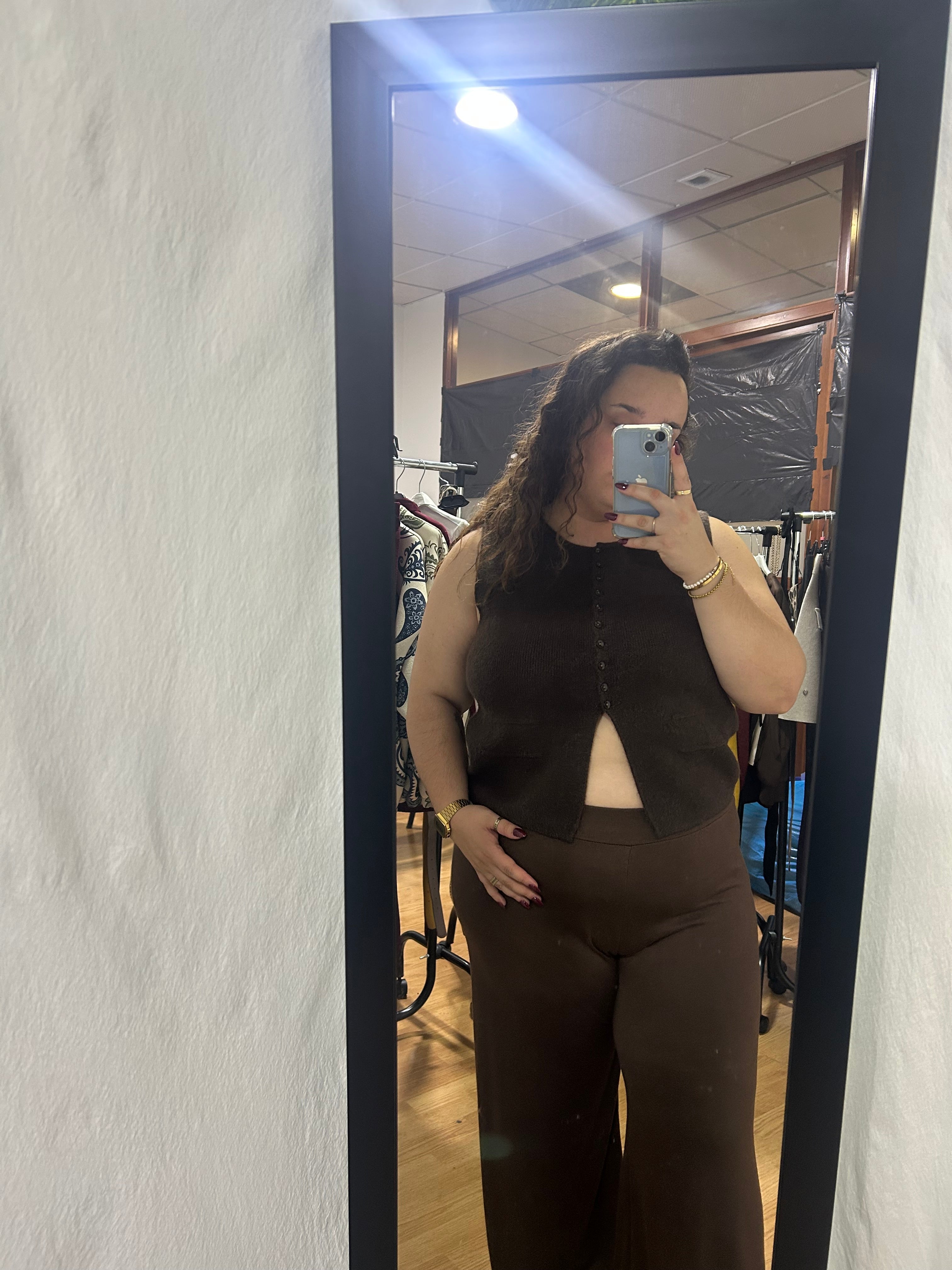 Pantalón fluido lana