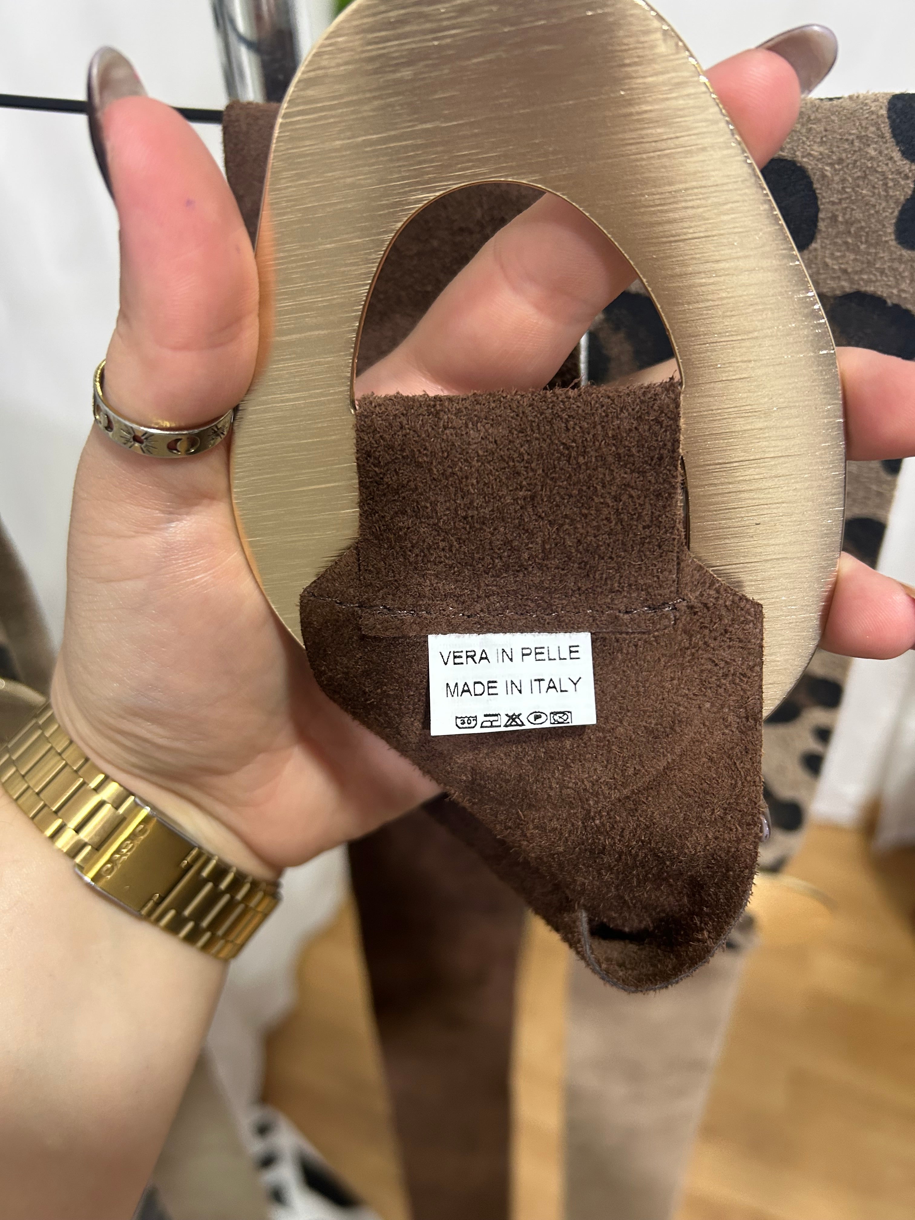 Cinturón piel hebilla acero