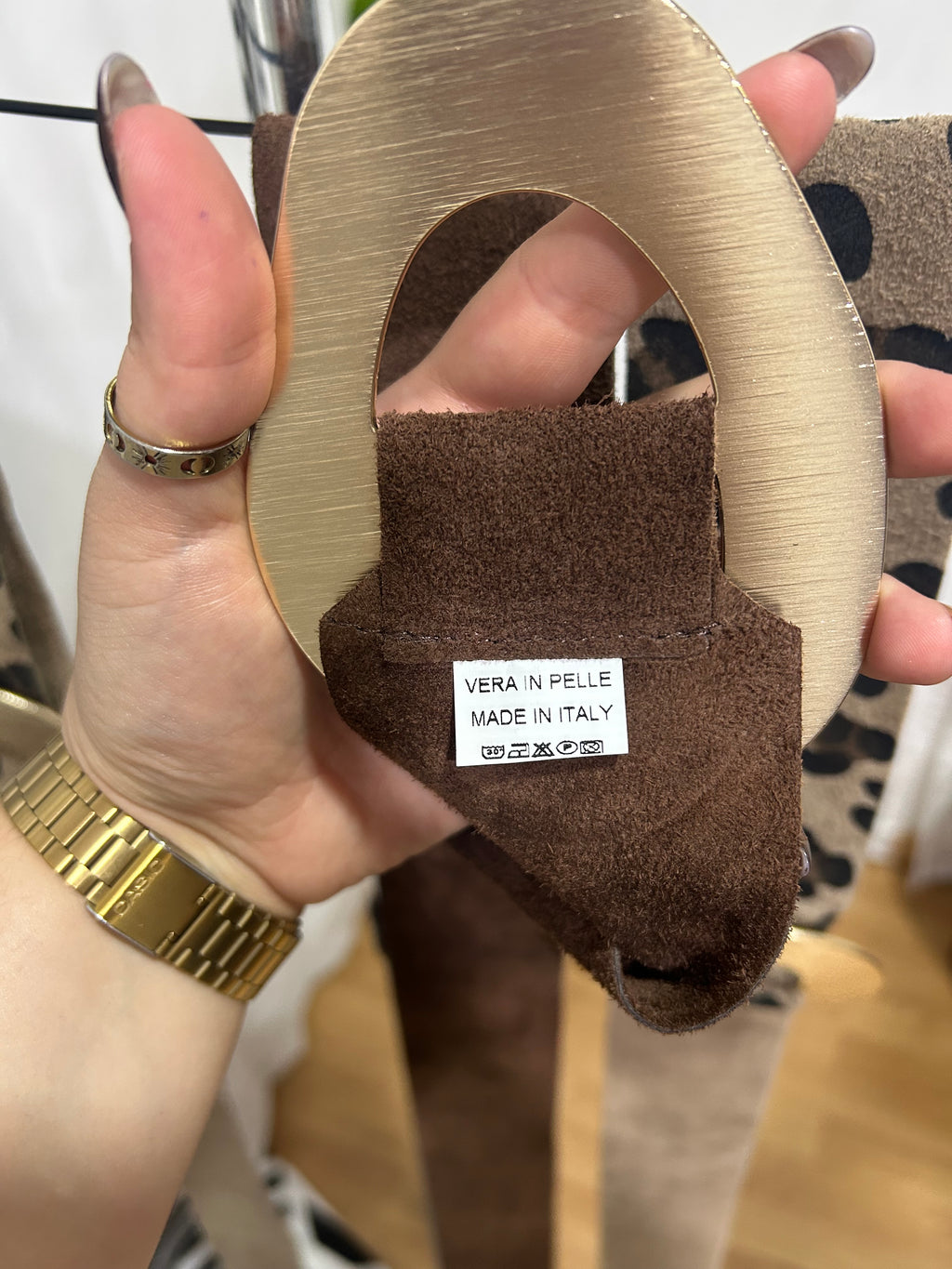 Cinturón piel hebilla acero