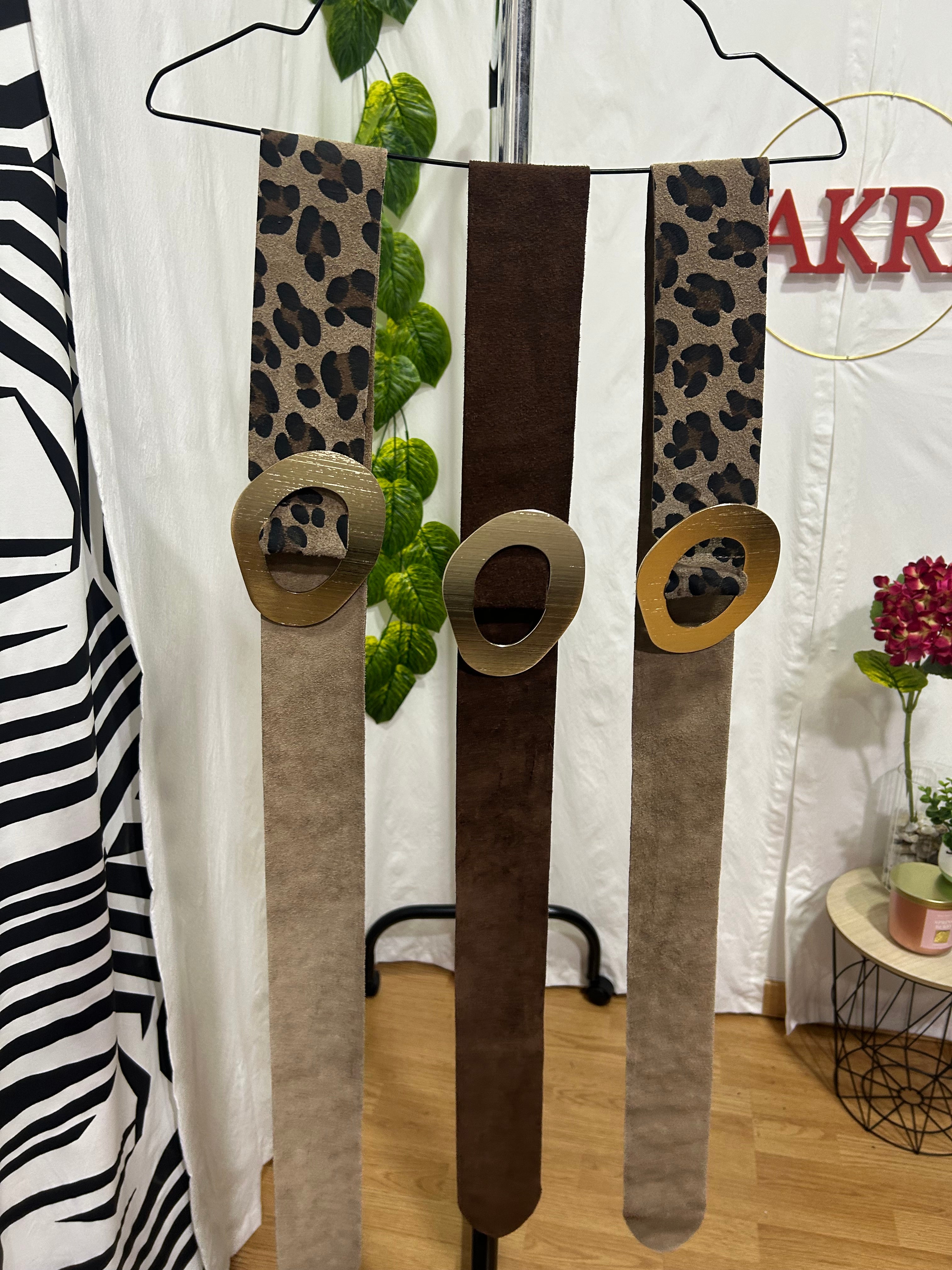 Cinturón piel hebilla acero