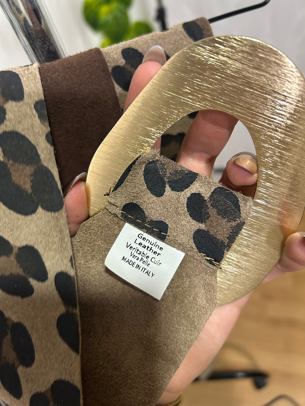 Cinturón piel hebilla acero