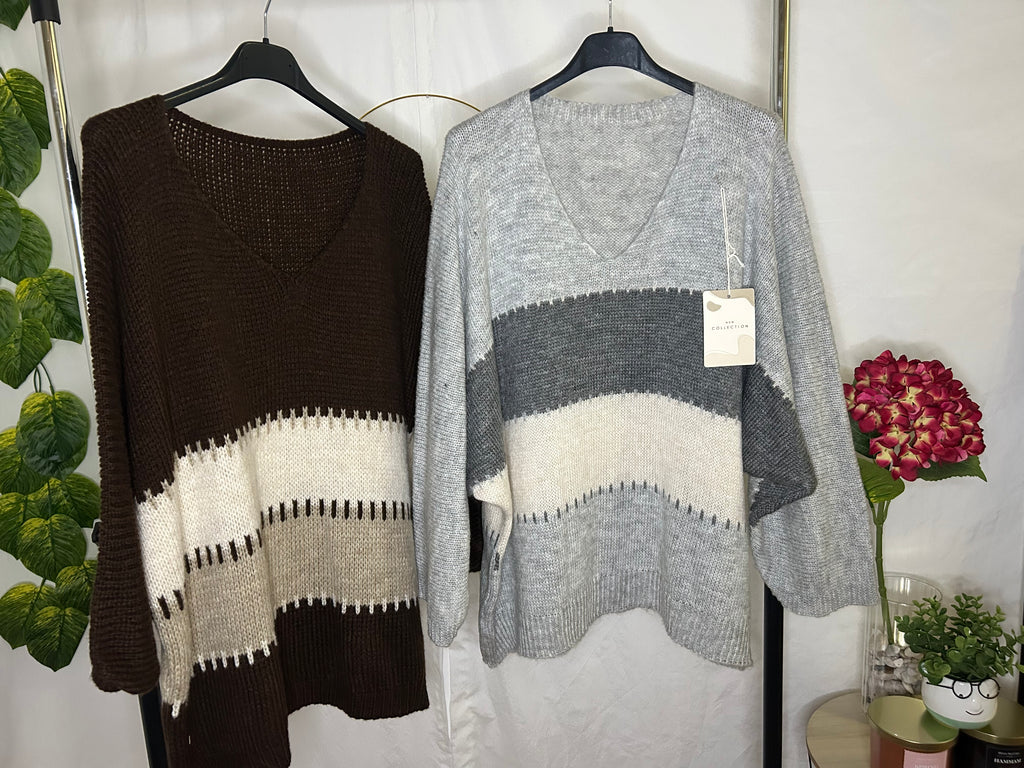 Jersey oversize rayas