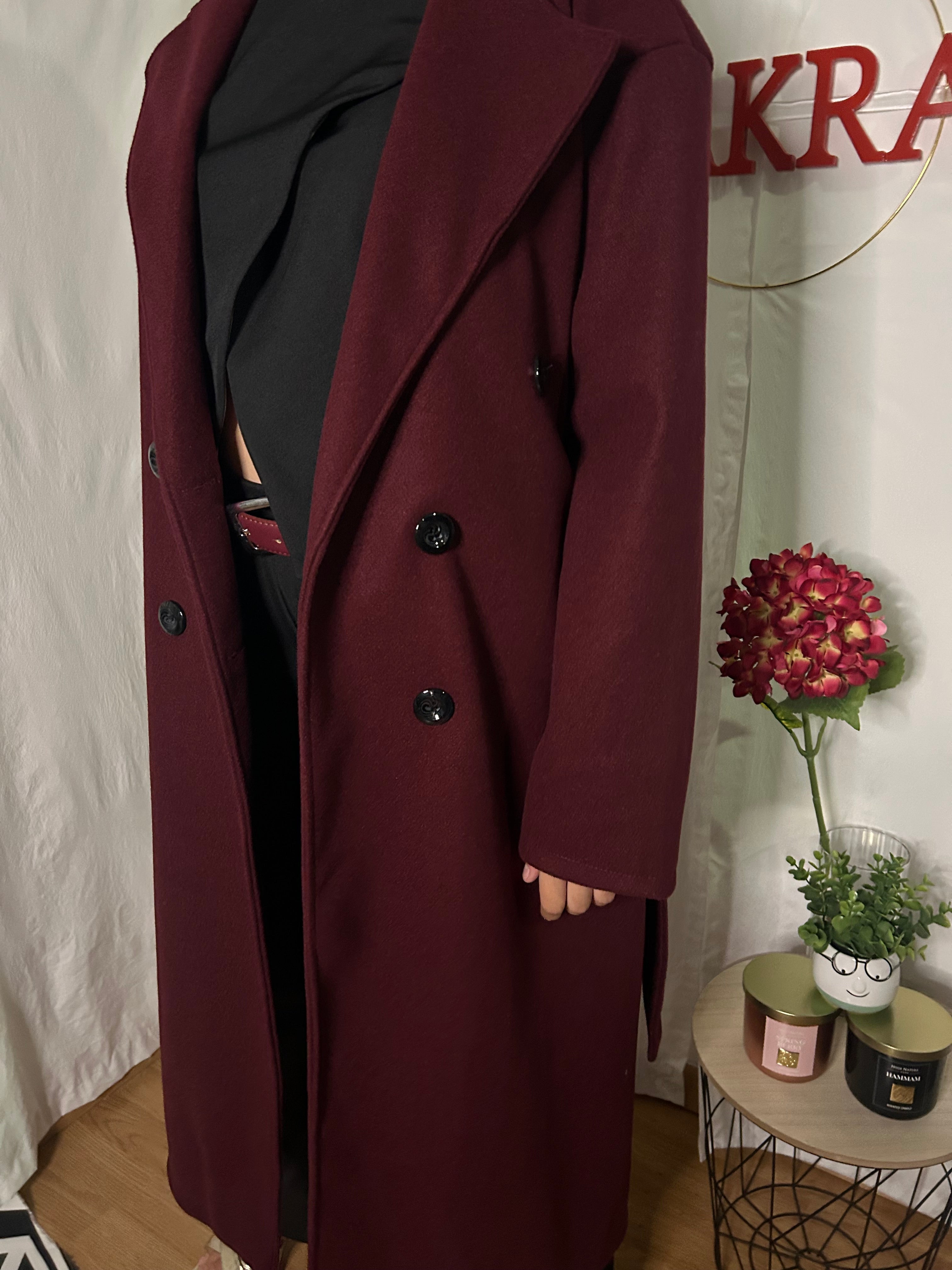 Abrigo de paño largo