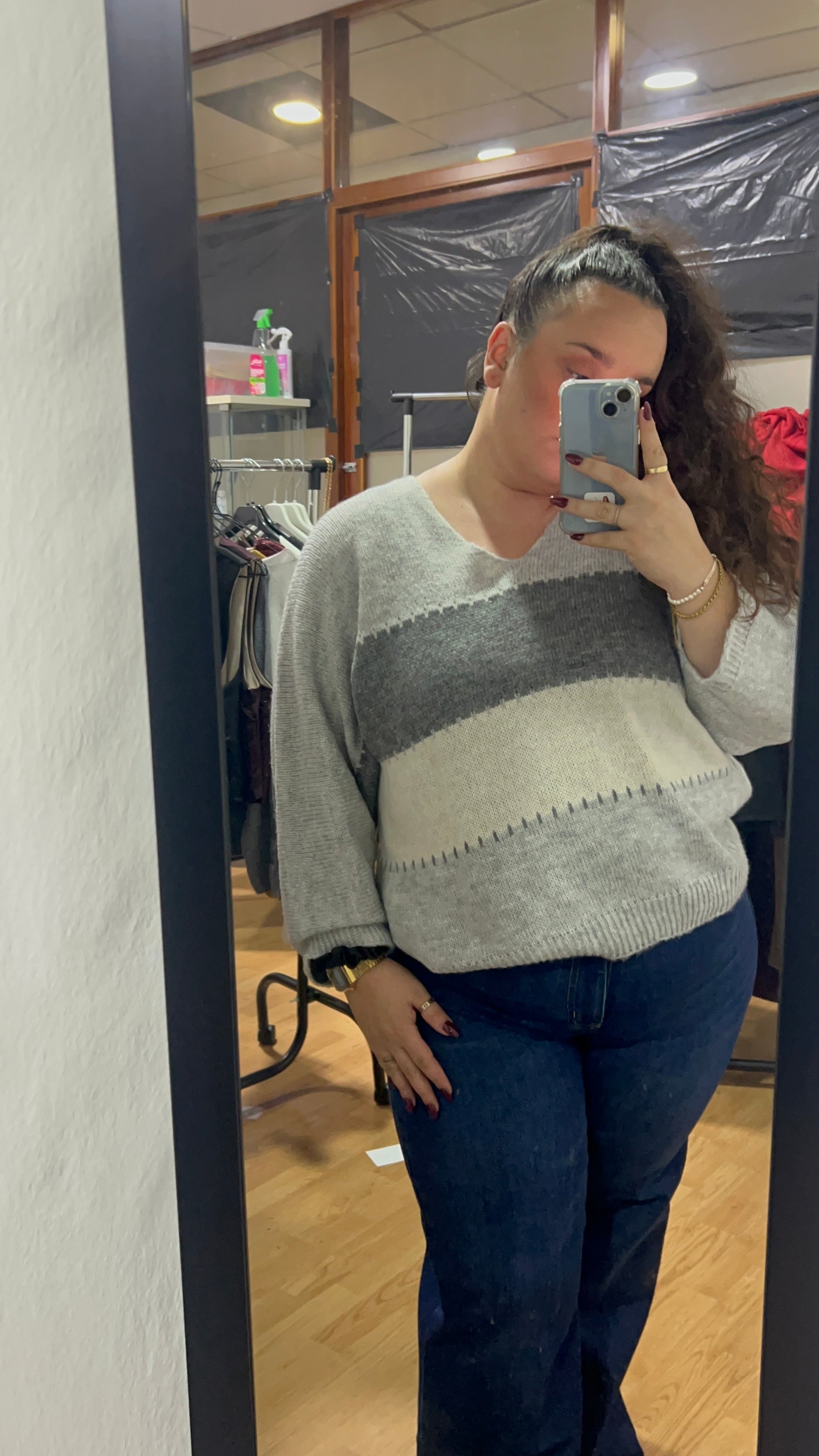 Jersey oversize rayas