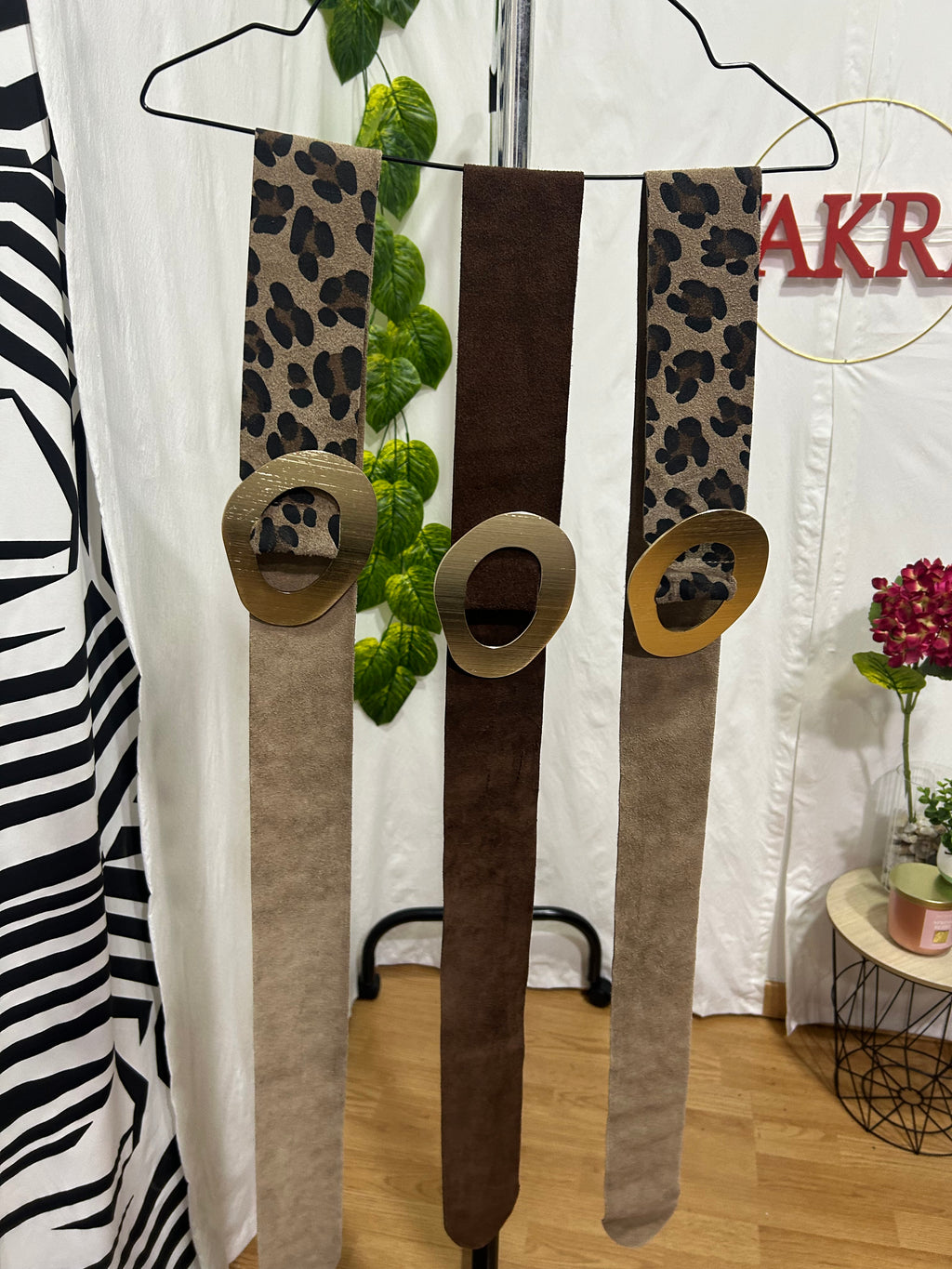 Cinturón piel hebilla acero