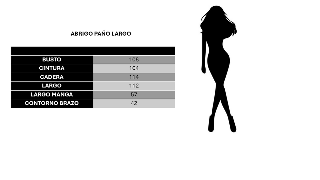 Abrigo de paño largo