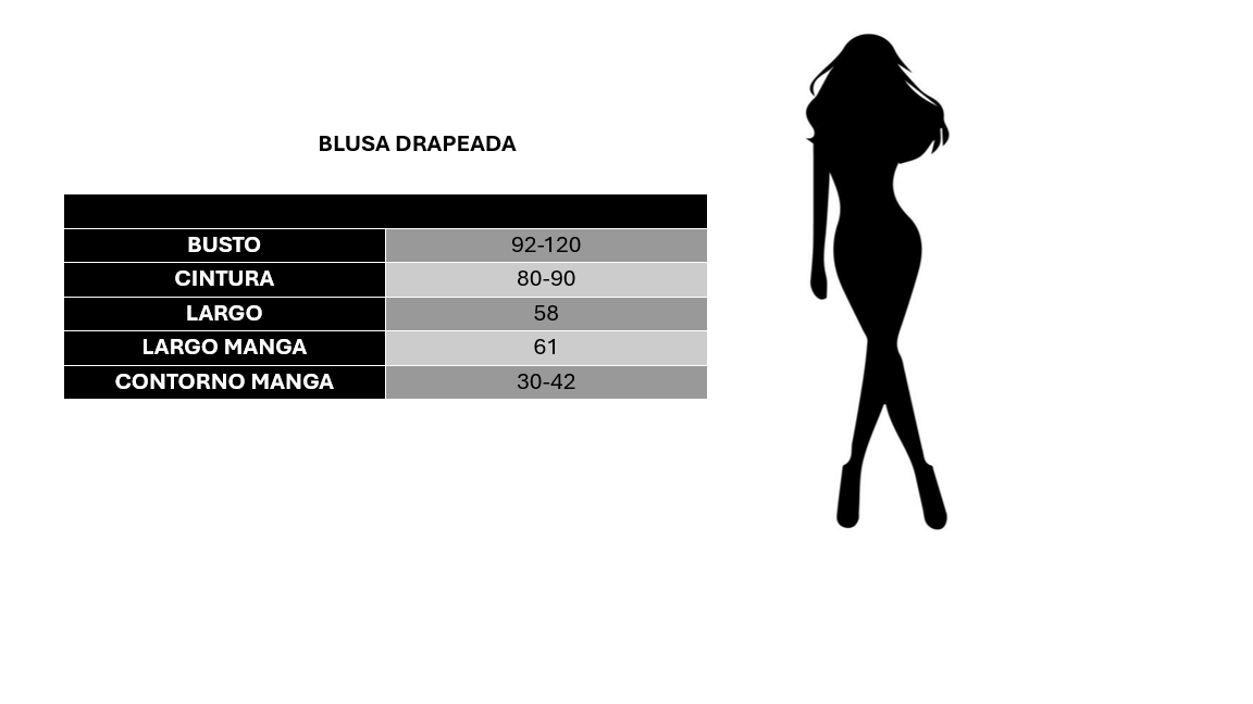 Blusa cuello drapeado