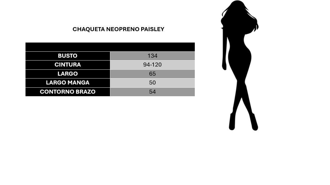 Chaqueta Neopreno Paisley