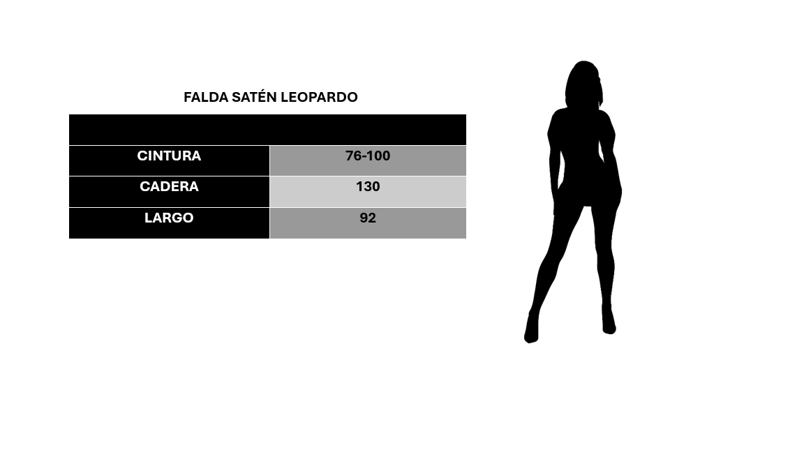 Falda satinada leopardo
