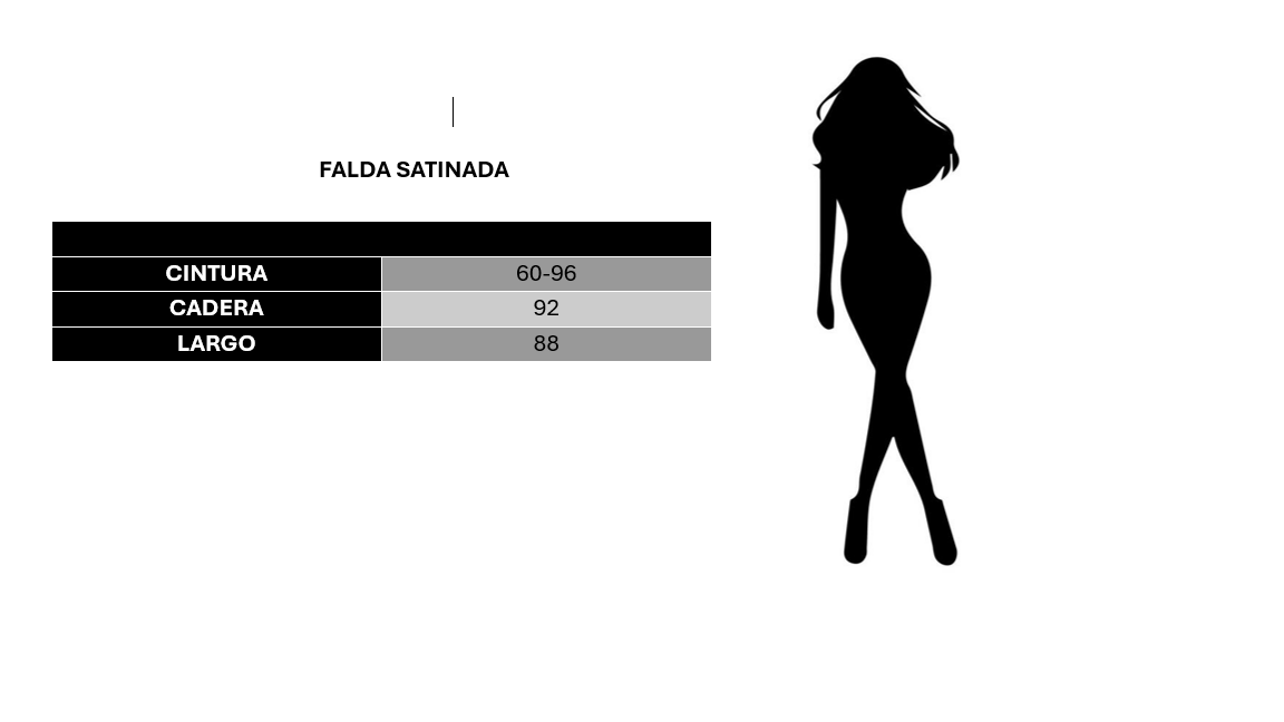 Falda satinada