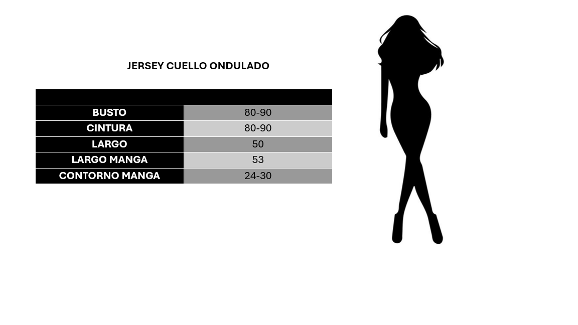 Jersey cuello ondulado