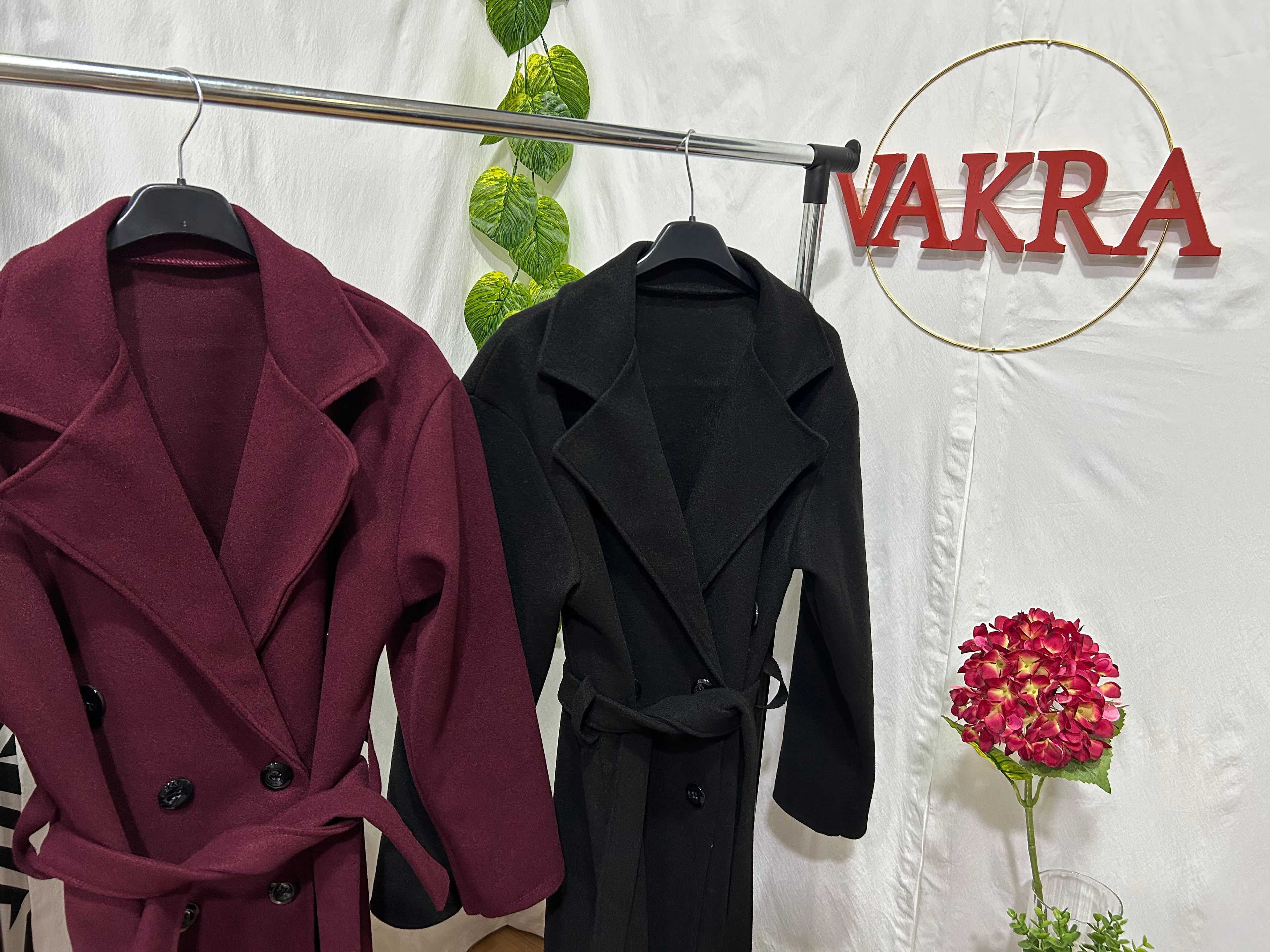 Abrigo de paño largo