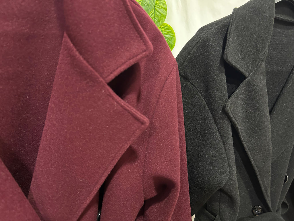 Abrigo de paño largo