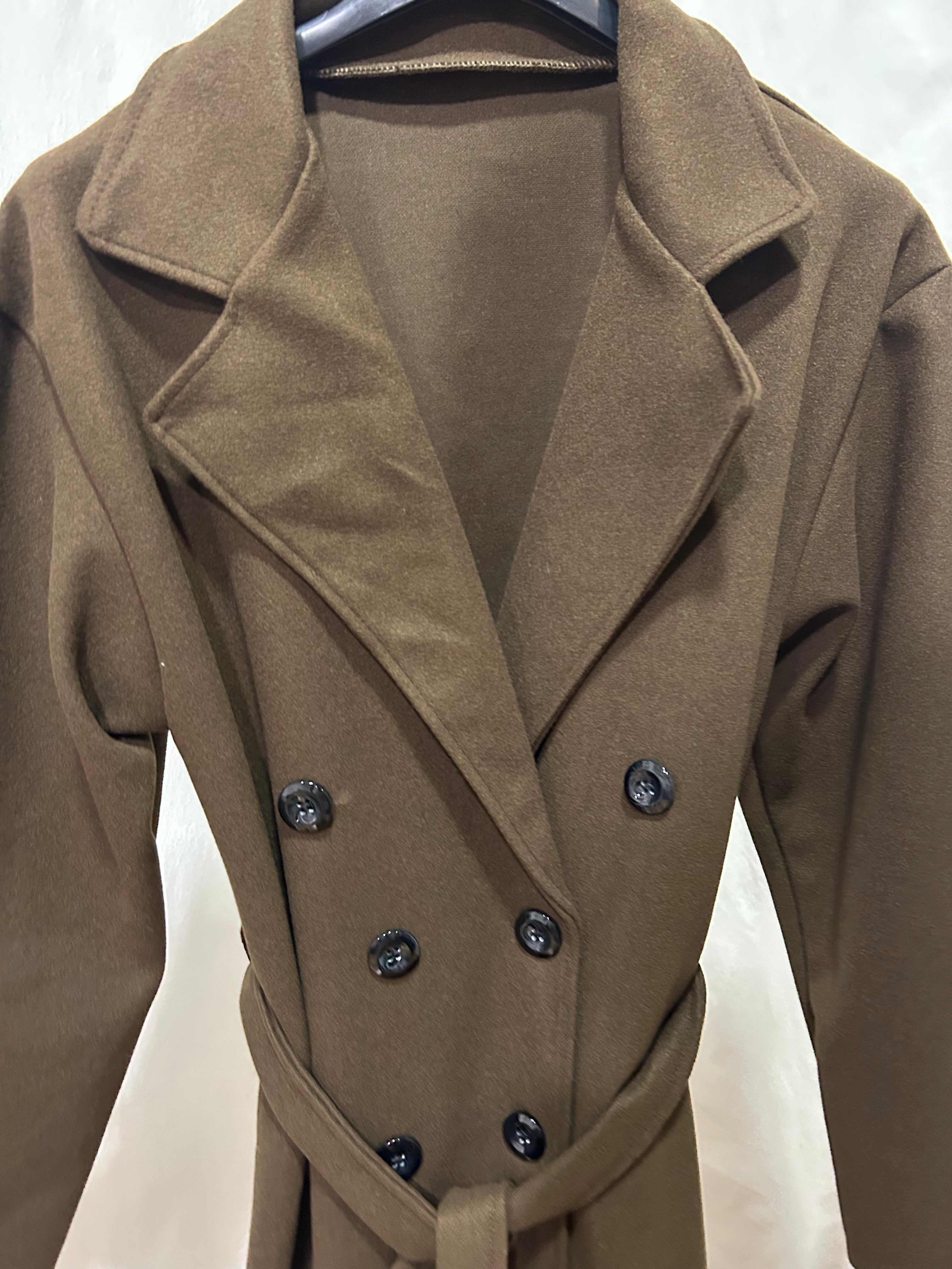 Abrigo de paño largo